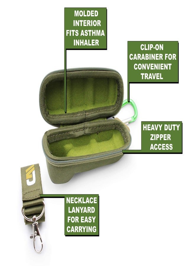 CASEMATIX Forest Green Travel Case Fits Asthma Inhaler, Includes Case Only - Image 2
